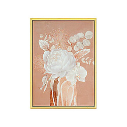 Cadre Romimex Tuile Toile Fleurs 60 x 80 x 4 cm