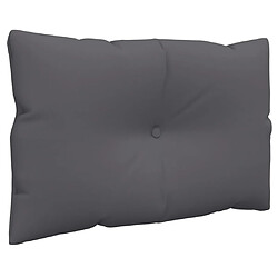 Acheter vidaXL Coussins de palette lot de 2 anthracite tissu