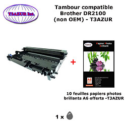 Tambour compatible DR2100 pour imprimante Brother DCP 7030, 7040, 7045N + 10f A6 brillants - T3AZUR