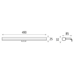 Acb Applique Dustin 1x10W LED Chrome