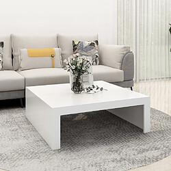 vidaXL Table basse blanc 100x100x35 cm bois d'ingénierie