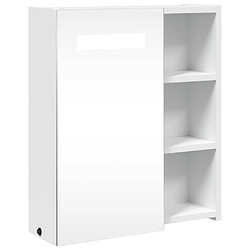 vidaXL Armoire de salle de bain à miroir avec LED blanc 45x13x52 cm