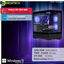 Sedatech PC Gamer V360 • Intel i5-14600KF • RX 7900 GRE • 32Go DDR5 • 2To SSD M.2 • Windows 11