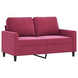 Avis Maison Chic Ensemble de canapés 2 pcs avec coussins, Canapé droit Sofa pour Salon Rouge bordeaux Velours -GKD396238