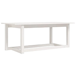 Maison Chic Table basse,Table Console Table d'appoint, Table pour salon Blanc 110x55x45 cm Bois massif de pin -MN82640