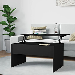 Maison Chic Tabls basse,Table Console pour salon Noir 80x50,5x41,5 cm Bois d'ingénierie -MN13702