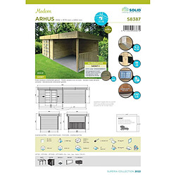 Solid Abri jardin bois Arhus - 19.90 m² - 7 x 2.84 x 1.85 m - 28 mm