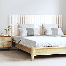 Maison Chic Tête de lit scandinave pour lit adulte,Meuble de chambre murale Blanc 166x3x60 cm Bois massif de pin -MN95429