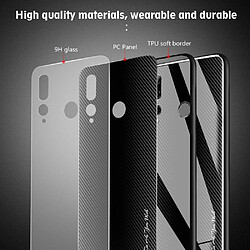 Wewoo Coque Pour Huawei Enjoy 9s / Honor 10i / 20i / 20 Lite / P Smart Plus 2019 / Maimang 8 étui de protection en verre dégradé de texture noir pas cher