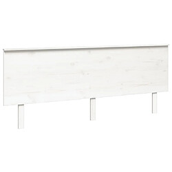 Maison Chic Tête de lit scandinave,Meuble de chambre Blanc 204x6x82,5 cm Bois massif de pin -MN81088