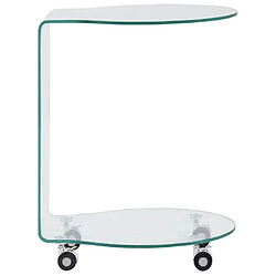 Maison Chic Table basse,Table Console Table d'appoint, Table pour salon 45 x 40 x 58 cm Verre trempé -MN45594