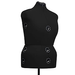 Avis vidaXL Mannequin de robe ajustable pour femme Noir L Taille 44-50