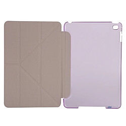 Acheter Wewoo Smart Cover Violet pour iPad mini 4 Transformers Style soie Texture horizontale Flip solide couleur étui en cuir avec support