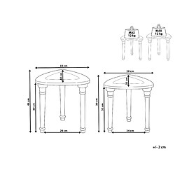 Avis Beliani Lot de 2 tables d'appoint en bois de manguier clair SAORA