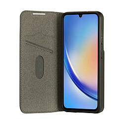 DBRAMANTE1928 Étui Folio pour Galaxy A34 5G Série Oslo avec Fonction Stand en Cuir Vegan Noir