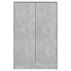 Acheter vidaXL Armoire à chaussures Gris béton 60x35x92 cm Bois d’ingénierie