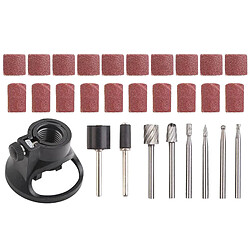 29 pièces Tambour de Ponçage Kit Y Compris 20 Pièces Tambour Ponceuse Ponçage Manches et 2 Pièces Tambour Mandrins avec Forets pour le Travail Du Bois