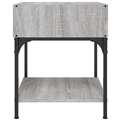 Maison Chic Table de chevet, Table de Nuit pour chambre salon sonoma gris 40x41x50 cm bois d'ingénierie pas cher