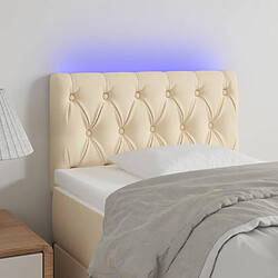 Maison Chic Tête de lit scandinave à LED,meuble de chambre Crème 80x7x78/88 cm Tissu -MN68244