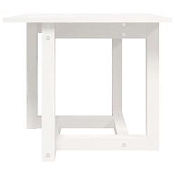 Avis Maison Chic Table basse,Table Console Table d'appoint, Table pour salon Blanc 50x50x45 cm Bois massif de pin -MN87807