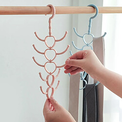 Wewoo 5 PCS Rotative Tie Scarf Rack 10 Hooks Hanger Wardrobe Storage Pink pas cher