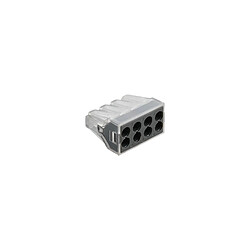 Ledkia Pack 10 Connecteurs Rapides 8 Entrées 0.75-2.5 mm² Gris