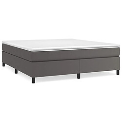 vidaXL Cadre de lit sans matelas gris 180x200 cm similicuir