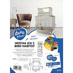 LAROY DUVO Cage pour oiseaux Mocha Iza 3 - 58 x 38 x 65 cm - Moka