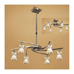 Luminaire Center Suspension Rosa Del Desierto Convertible Semi Plafonnier télescopique 6 Ampoules G9, laiton antique