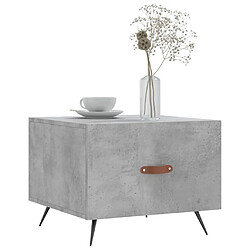 Avis Maison Chic Table basse,Table Console Table d'appoint, Table pour salon gris béton 50x50x40 cm bois d'ingénierie -MN44386