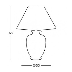 Avis Luminaire Center Lampe de table Giardino 24 carats plaqué d'or Or poli 1 ampoule 68cm