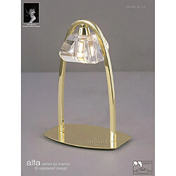 Luminaire Center Lampe de table Alfa large 1 Ampoule G9, laiton poli