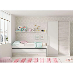 Avis Pegane Lit enfant gigogne double coloris blanc artic / blanc poli - Hauteur 65 x Longueur 199 x Profondeur 96 cm