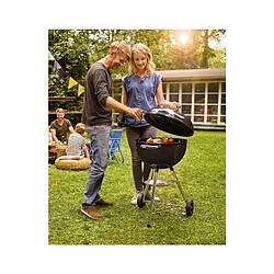 WEBER Barbecue charbon Classic Kettle 47 cm thermometre Charcoal Grill - Avec systeme de nettoyage one touch Noir