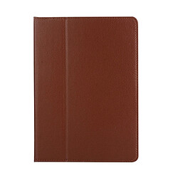 Wewoo Coque brun pour iPad Pro 10,5 pouces Litchi Texture double rabat horizontal en cuir avec étui