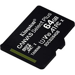 Kingston Canvas Select Plus Carte MIcro SD SDCS2/64GBSP Class 10