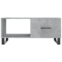 Maison Chic Table basse,Table Console Table d'appoint, Table pour salon gris béton 90x50x40 cm bois d'ingénierie -MN12373 pas cher