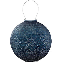 Lumiz Lanterne solaire Round 30 cm Marrakesh - Bleu Pétrole.