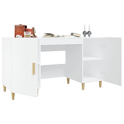 Acheter Maison Chic Bureau,Table de travail,bureau de travail pour chambre Blanc 140x50x75 cm Bois d'ingénierie -GKD83300