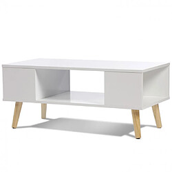 Idmarket MARKET Table Basse EFFIE Bois Blanc