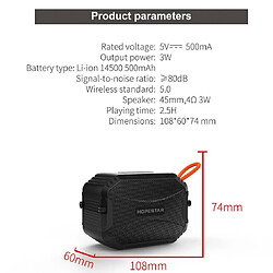 Acheter Universal Mini haut-parleur Bluetooth de plein air Système sonore sans fil portable Système sonore 3D stéréo STEREO entourer avec FM | Haut-parleurs portatifs (Noir)