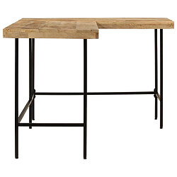 Avis vidaXL Bureau 165x110x77 cm bois massif de manguier et fer