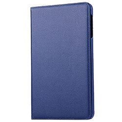 Wewoo Housse Étui bleu foncé pour Samsung Galaxy Tab A 10.1 / T580 Litchi Texture horizontale rotation 360 degrés cas de en cuir avec support