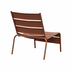 Acheter Mes Fauteuil relax de jardin en métal avec repose pieds terracotta - BACA