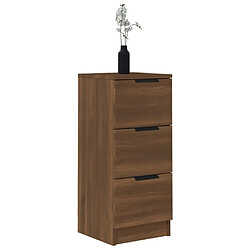 Acheter Maison Chic Commode Buffet - Meuble de rangement Chêne marron 30x30x70 cm Bois d'ingénierie -GKD26541