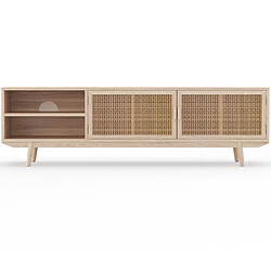 ICONIK INTERIOR Meuble TV en Bois Naturel - Design Boho Bali - Treys Naturel