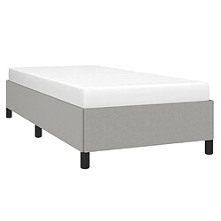 Avis vidaXL Cadre de lit sans matelas gris clair 90x200 cm tissu