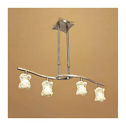 Luminaire Center Suspension Rosa Del Desierto télescopique Line 4 Ampoules G9, laiton antique