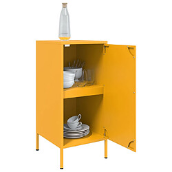 Acheter vidaXL Buffets 2 pcs jaune moutarde 36x39x79 cm acier