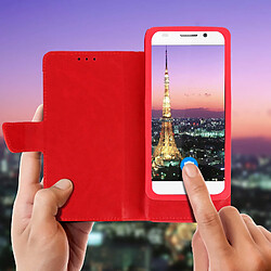 Avis Avizar Etui Smartphone Housse Portefeuille Universelle 3XL Coque Porte-cartes Rouge